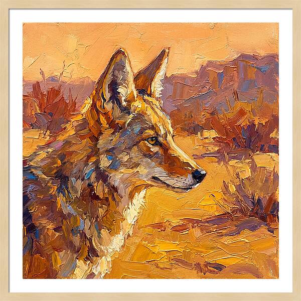 Coyote In The Mediterranean Sun