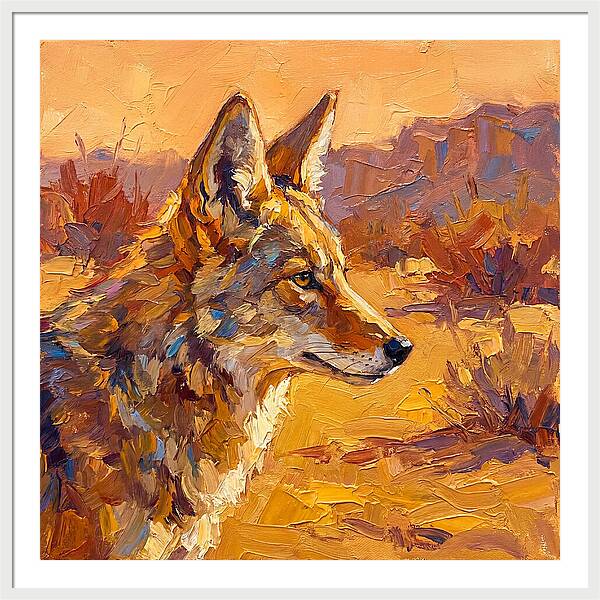 Coyote In The Mediterranean Sun