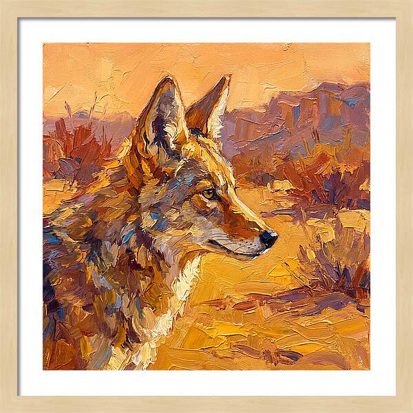 Coyote In The Mediterranean Sun