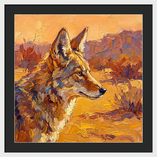 Coyote In The Mediterranean Sun