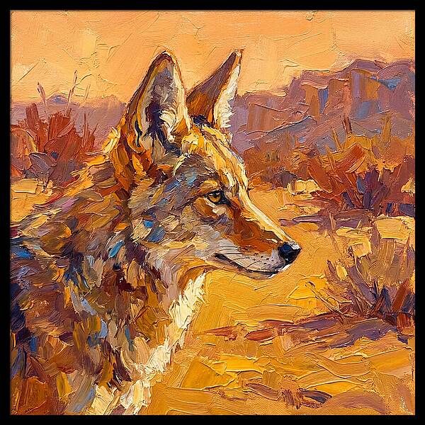 Coyote In The Mediterranean Sun