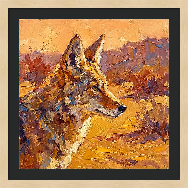 Coyote In The Mediterranean Sun
