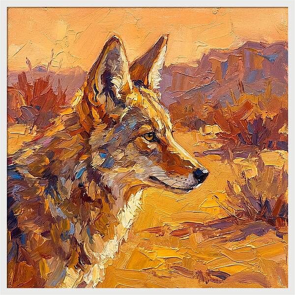Coyote In The Mediterranean Sun