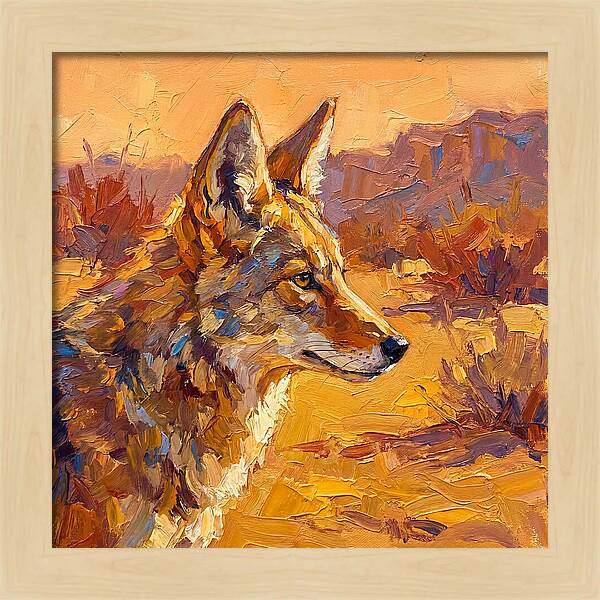 Coyote In The Mediterranean Sun