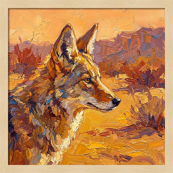 Coyote In The Mediterranean Sun