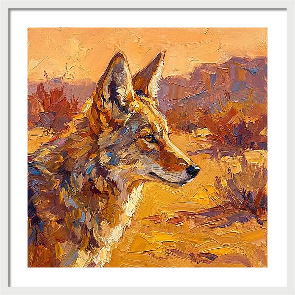 Coyote In The Mediterranean Sun