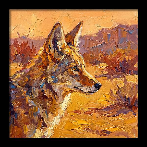 Coyote In The Mediterranean Sun
