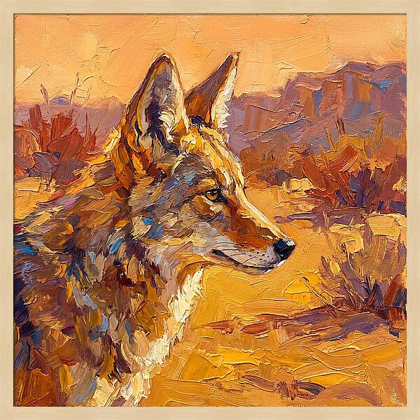 Coyote In The Mediterranean Sun