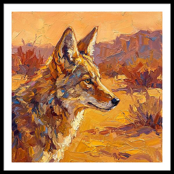 Coyote In The Mediterranean Sun