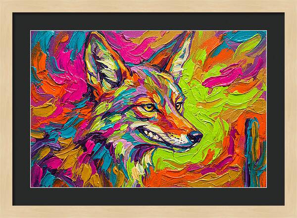 Coyote In Vibrant Colors