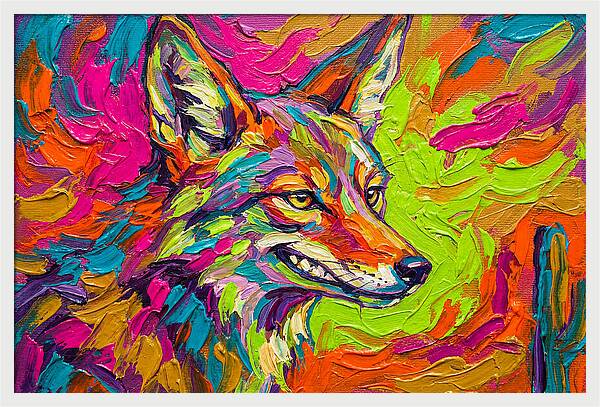 Coyote In Vibrant Colors