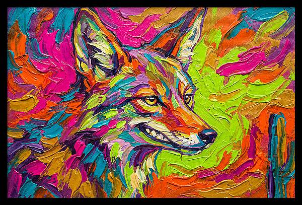 Coyote In Vibrant Colors