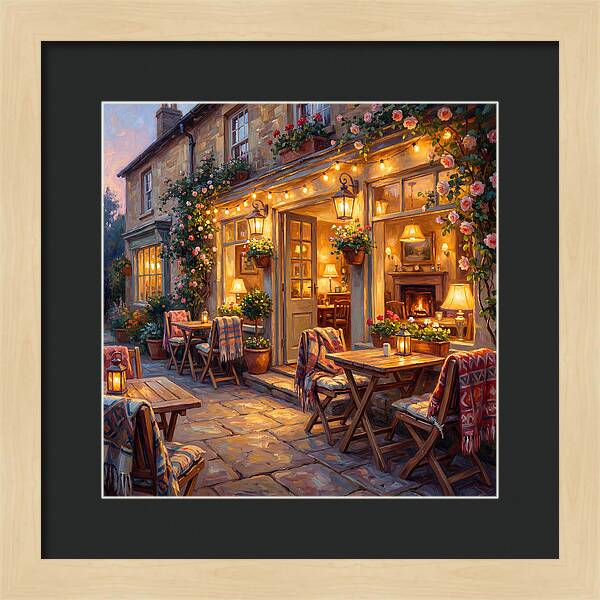 Cozy Caf Evening Glow