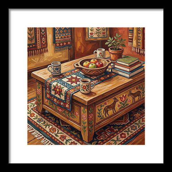 Cozy Folk Coffee Table Scene