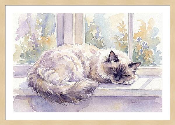 Cozy Ragdoll Cat By The Window