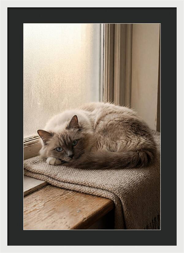 Cozy Ragdoll Cat Relaxing