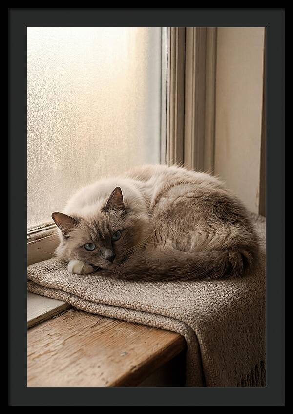 Cozy Ragdoll Cat Relaxing