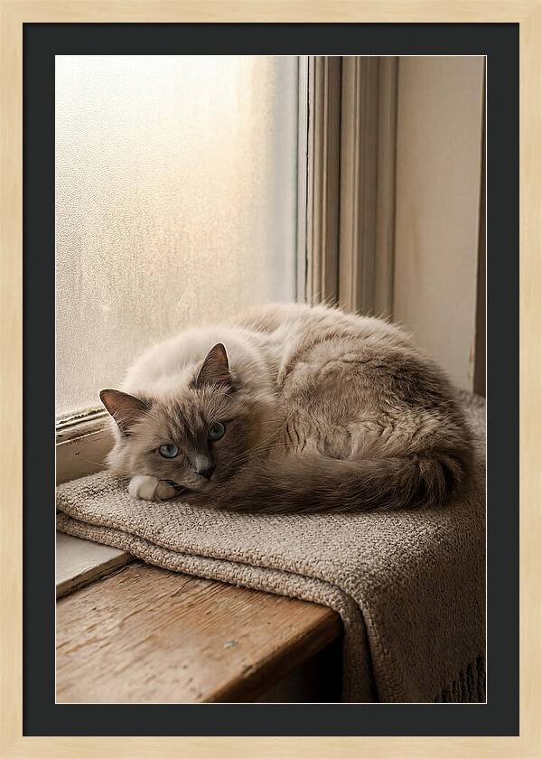 Cozy Ragdoll Cat Relaxing