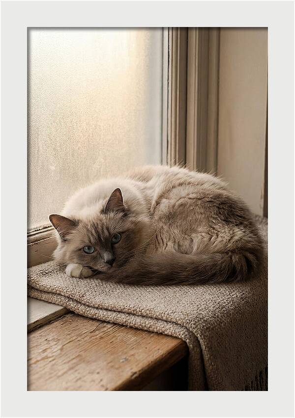 Cozy Ragdoll Cat Relaxing