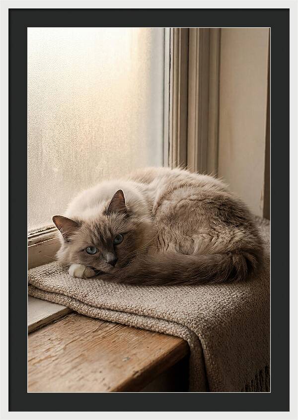 Cozy Ragdoll Cat Relaxing