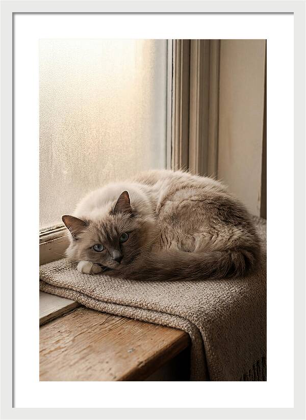 Cozy Ragdoll Cat Relaxing