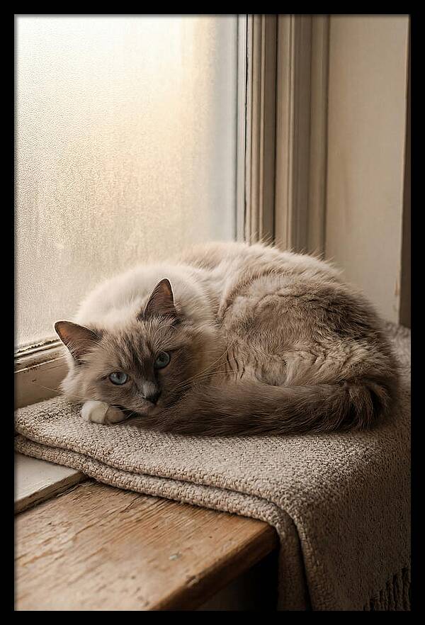 Cozy Ragdoll Cat Relaxing