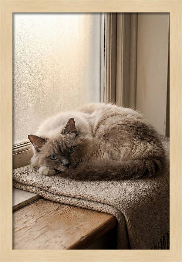 Cozy Ragdoll Cat Relaxing