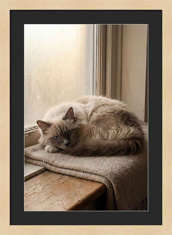 Cozy Ragdoll Cat Relaxing