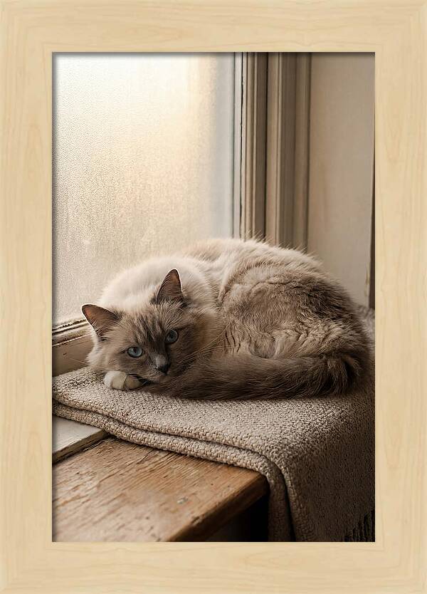 Cozy Ragdoll Cat Relaxing