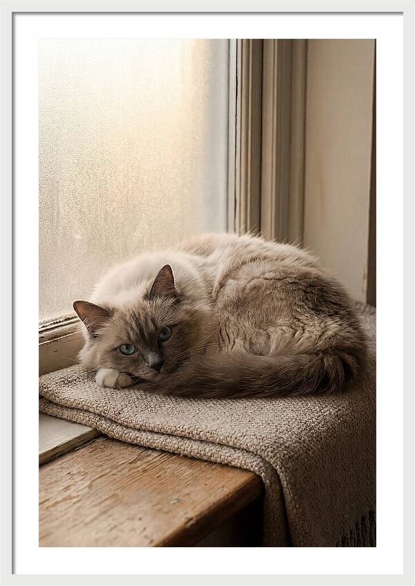 Cozy Ragdoll Cat Relaxing