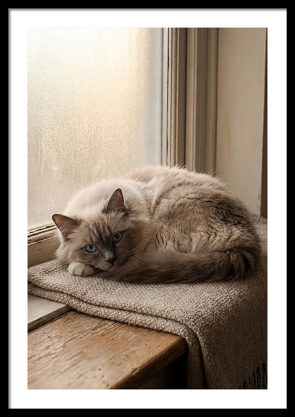 Cozy Ragdoll Cat Relaxing