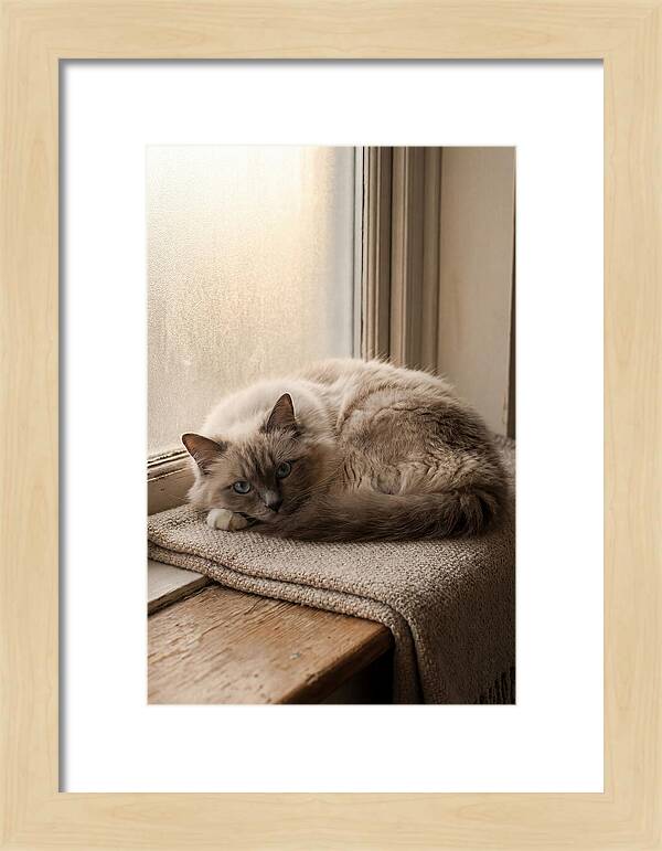 Cozy Ragdoll Cat Relaxing
