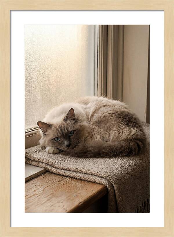 Cozy Ragdoll Cat Relaxing
