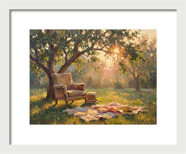 Cozy Reading Nook Under Trees