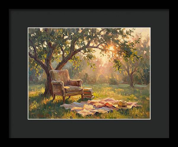 Cozy Reading Nook Under Trees