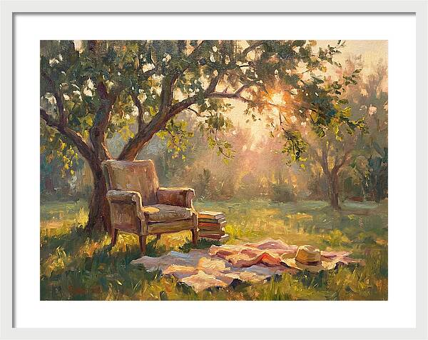 Cozy Reading Nook Under Trees
