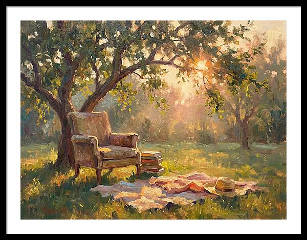 Cozy Reading Nook Under Trees