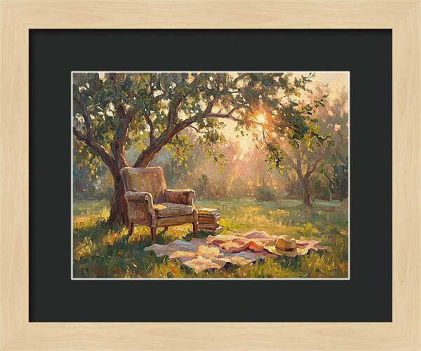 Cozy Reading Nook Under Trees