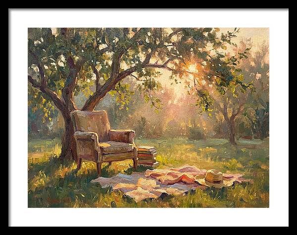 Cozy Reading Nook Under Trees