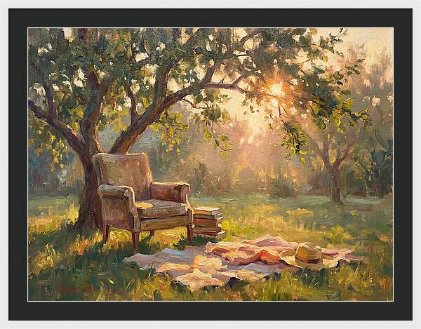 Cozy Reading Nook Under Trees