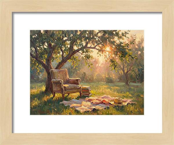 Cozy Reading Nook Under Trees