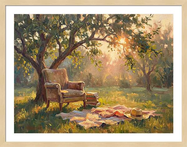 Cozy Reading Nook Under Trees