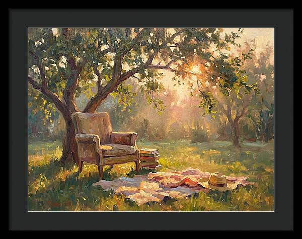 Cozy Reading Nook Under Trees