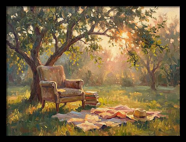 Cozy Reading Nook Under Trees