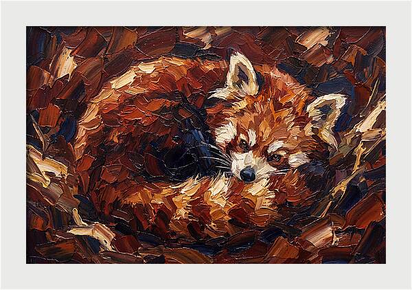 Cozy Red Panda Resting