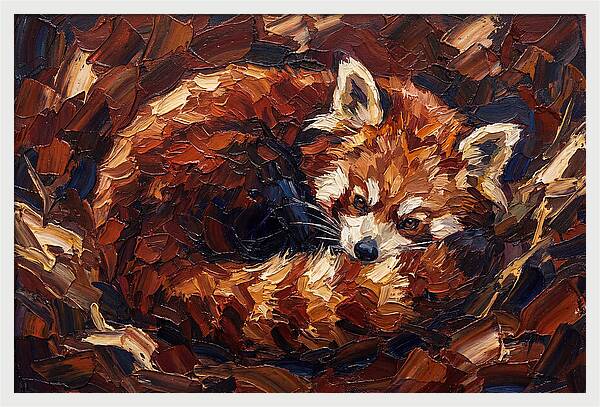 Cozy Red Panda Resting