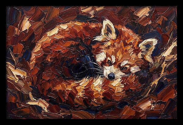Cozy Red Panda Resting