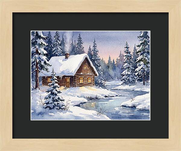Cozy Winter Cabin Scene