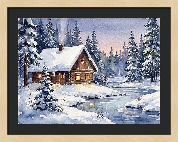Cozy Winter Cabin Scene