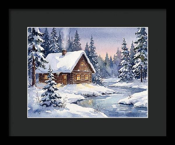 Cozy Winter Cabin Scene